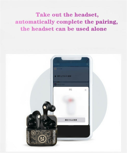 Auriculares inalámbricos Bluetooth 5.0 TWS con estuche de carga para iPhone